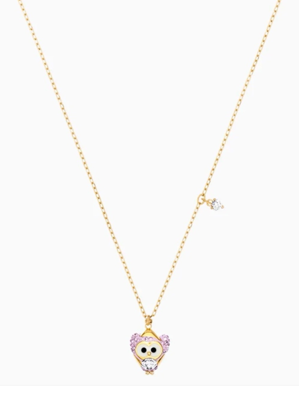 Swarovski Little Snow Owl Pendant, a gold-plated necklace (BNIB)